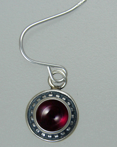 Sterling Silver Petite Garnet Post Stud Earrings